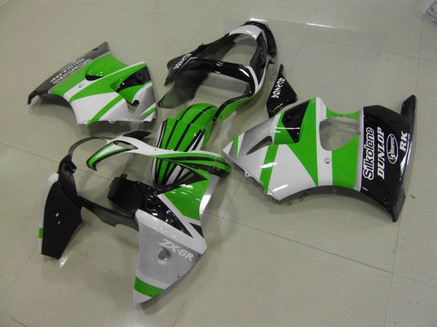 2000-2002 Green White Stripe Kawasaki ZX6R Motorcycle Bodywork UK 2000-2002 Green White Stripe Kawasaki ZX6R Motorcycle Bodywork UK
