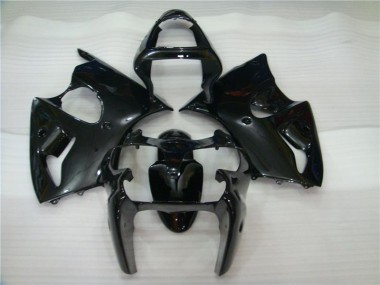 2000-2002 Glossy Black Kawasaki ZX6R Motorbike Fairing Kits UK