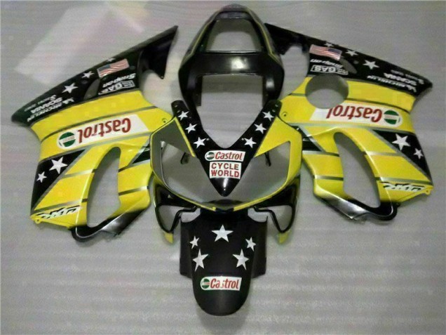 2001-2003 Yellow Black Castrol Cycle World Honda CBR600 F4i Motorcycle Bodywork UK 2001-2003 Yellow Black Castrol Cycle World Honda CBR600 F4i Motorcycle Bodywork UK