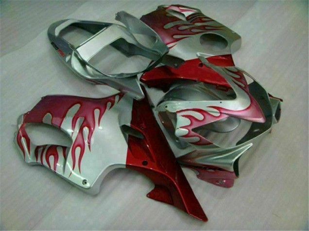 2001-2003 Red Flame Silver Honda CBR600 F4i Motorbike Fairings UK 2001-2003 Red Flame Silver Honda CBR600 F4i Motorbike Fairings UK