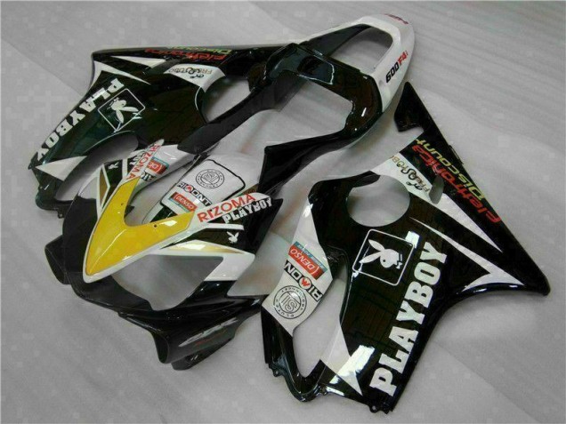 2001-2003 Yellow Silver Black Playboy Honda CBR600 F4i Motorcycle Fairing Kit UK 2001-2003 Yellow Silver Black Playboy Honda CBR600 F4i Motorcycle Fairing Kit UK