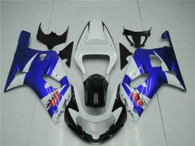 2001-2003 White Blue Suzuki GSXR 600/750 Motorcycle Fairings Kit UK