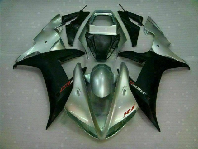 2002-2003 Silver Black Yamaha YZF R1 Motorbike Fairing Kits UK 2002-2003 Silver Black Yamaha YZF R1 Motorbike Fairing Kits UK