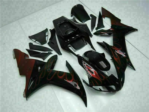 2002-2003 Black Yamaha YZF R1 Motorcyle Fairings UK 2002-2003 Black Yamaha YZF R1 Motorcyle Fairings UK
