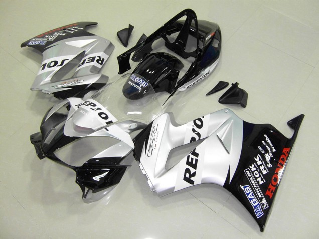 2002-2013 Silver Repsol Honda VFR800 Motorbike Fairing Kits UK 2002-2013 Silver Repsol Honda VFR800 Motorbike Fairing Kits UK