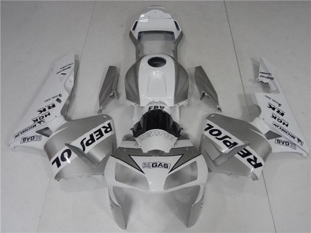 2003-2004 Silve White Black Repsol Honda CBR600RR Bike Fairings UK 2003-2004 Silve White Black Repsol Honda CBR600RR Bike Fairings UK