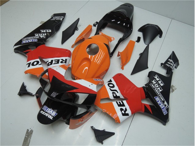 2003-2004 Orange Red Black Repsol Honda CBR600RR Motor Bike Fairings UK 2003-2004 Orange Red Black Repsol Honda CBR600RR Motor Bike Fairings UK