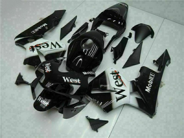 2003-2004 Black West Honda CBR600RR Motorcycle Fairings Kit UK 2003-2004 Black West Honda CBR600RR Motorcycle Fairings Kit UK
