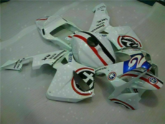 2003-2004 White Blue R 2 Honda CBR600RR Motorcycle Fairings UK 2003-2004 White Blue R 2 Honda CBR600RR Motorcycle Fairings UK
