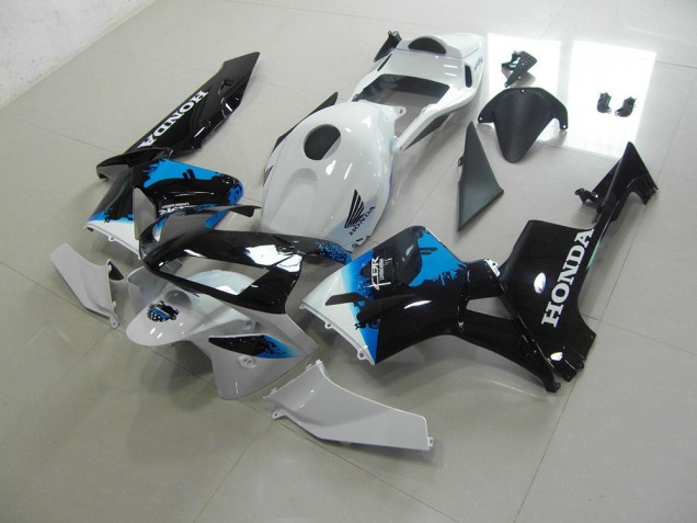 2003-2004 White Black Blue Honda CBR600RR Motorcycle Fairings Kit UK 2003-2004 White Black Blue Honda CBR600RR Motorcycle Fairings Kit UK
