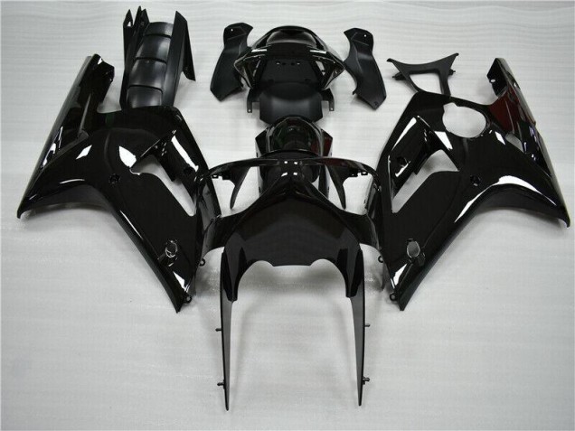 2003-2004 Glossy Black Kawasaki ZX6R Moto Fairings UK 2003-2004 Glossy Black Kawasaki ZX6R Moto Fairings UK