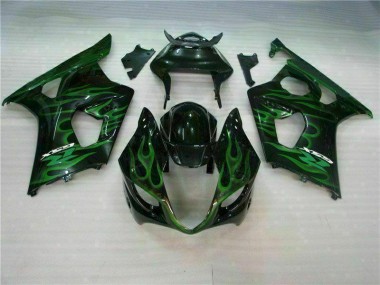 2003-2004 Green Black Suzuki GSXR 1000 Motorbike Fairing UK