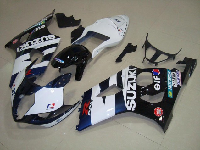 2003-2004 White Black Elf Suzuki GSXR 1000 Motorcycle Fairing Kit UK 2003-2004 White Black Elf Suzuki GSXR 1000 Motorcycle Fairing Kit UK