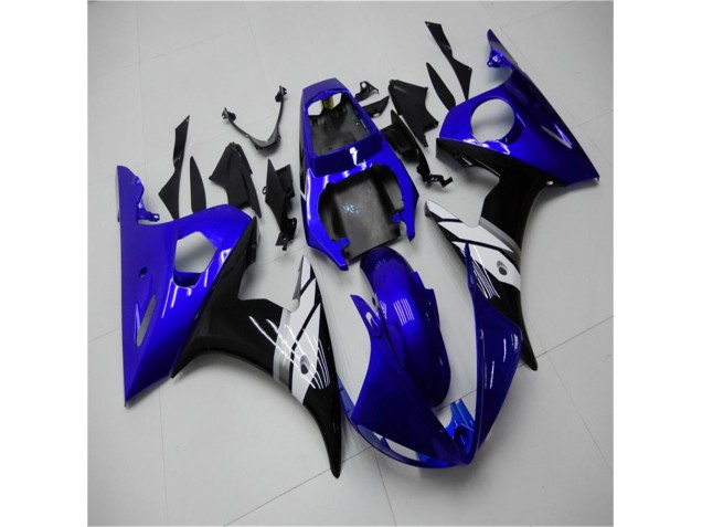 2003-2005 Blue White Black Yamaha YZF R6 Motorcycle Fairings Kit UK 2003-2005 Blue White Black Yamaha YZF R6 Motorcycle Fairings Kit UK