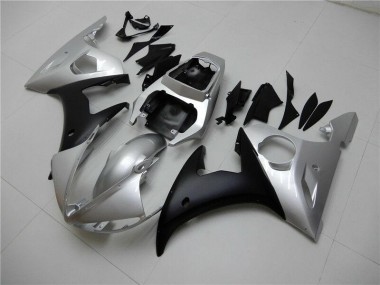 2003-2005 Silver Black Yamaha YZF R6 Motorcylce Fairings UK