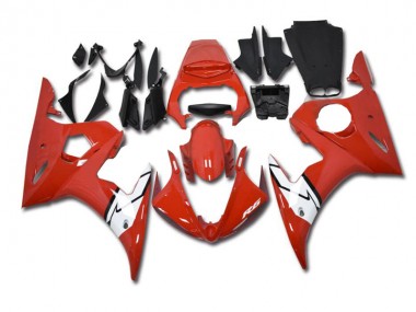 2003-2005 Red White Yamaha YZF R6 Motorbike Fairing Kits UK