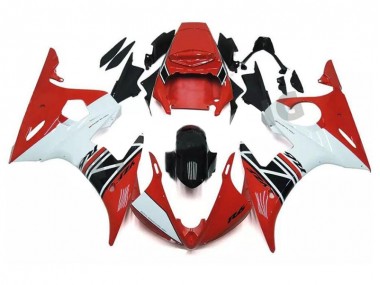 2003-2005 Red White Black Yamaha YZF R6 Motorcycle Fairings Kits UK
