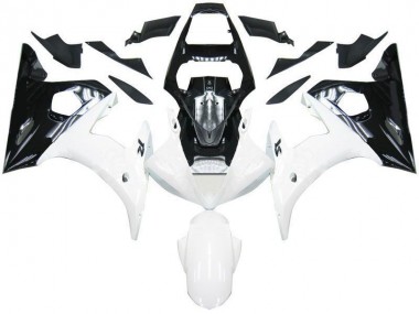 2003-2005 Black White Yamaha YZF R6 Motorcycle Fairing Kits UK