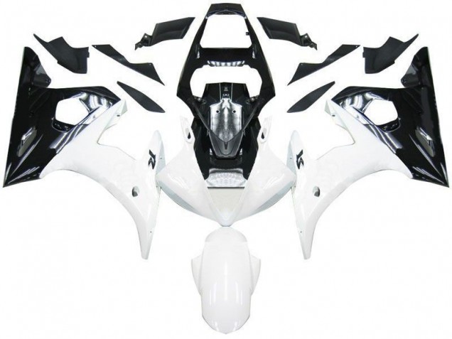 2003-2005 Black White Yamaha YZF R6 Motorcycle Fairing Kits UK 2003-2005 Black White Yamaha YZF R6 Motorcycle Fairing Kits UK