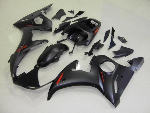 2003-2005 Matte Black Red Decals Yamaha YZF R6 Motorbike Fairing UK 2003-2005 Matte Black Red Decals Yamaha YZF R6 Motorbike Fairing UK