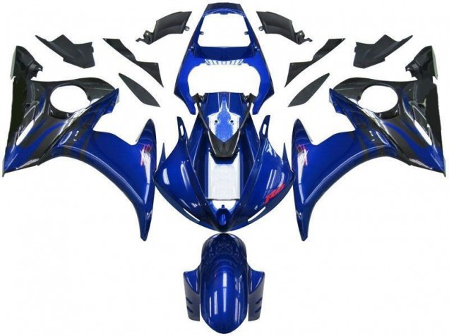 2003-2005 Blue Black Yamaha YZF R6 Motorbike Fairings UK 2003-2005 Blue Black Yamaha YZF R6 Motorbike Fairings UK