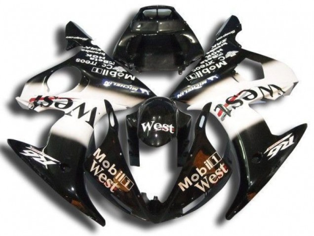 2003-2005 Black Mobil West Yamaha YZF R6 Motorbike Fairing UK 2003-2005 Black Mobil West Yamaha YZF R6 Motorbike Fairing UK