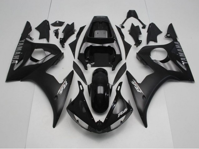 2003-2005 Black with Silver Decals Yamaha YZF R6 Motorcycle Fairing Kits UK 2003-2005 Black with Silver Decals Yamaha YZF R6 Motorcycle Fairing Kits UK
