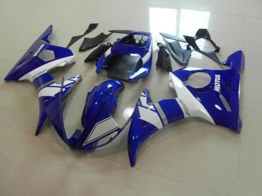 2003-2005 Blue White Yamaha YZF R6 Motorcycle Fairing Kit UK