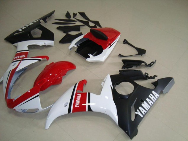 2003-2005 Red White Matte Black Yamaha YZF R6 Moto Fairings UK 2003-2005 Red White Matte Black Yamaha YZF R6 Moto Fairings UK