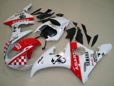2003-2005 Red White Yamaha YZF R6 Motorcyle Fairings UK