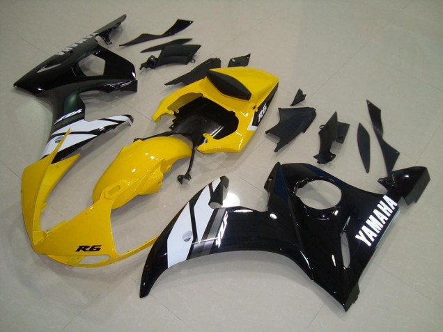 2003-2005 Yellow Black Yamaha YZF R6 Motorbike Fairings UK 2003-2005 Yellow Black Yamaha YZF R6 Motorbike Fairings UK
