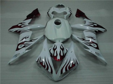 2004-2006 White Red Flame Yamaha YZF R1 Motorcyle Fairings UK