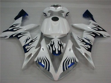 2004-2006 White Blue Flame Yamaha YZF R1 Replacement Fairings UK