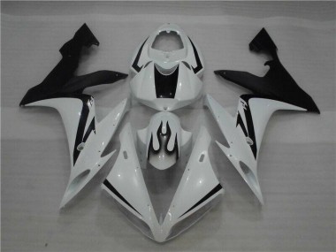 2004-2006 White Black Flame Yamaha YZF R1 Motor Fairings UK