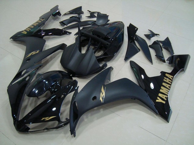 2004-2006 Black Matte Gold Yamaha YZF R1 Motorcycle Bodywork UK 2004-2006 Black Matte Gold Yamaha YZF R1 Motorcycle Bodywork UK