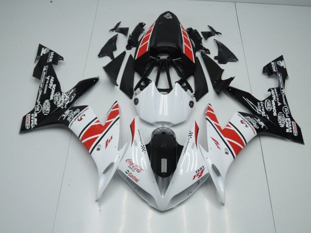 2004-2006 White Black Stickers Yamaha YZF R1 Motorbike Fairing UK 2004-2006 White Black Stickers Yamaha YZF R1 Motorbike Fairing UK