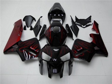 2005-2006 Red Flame Black Honda CBR600RR Bike Fairings UK