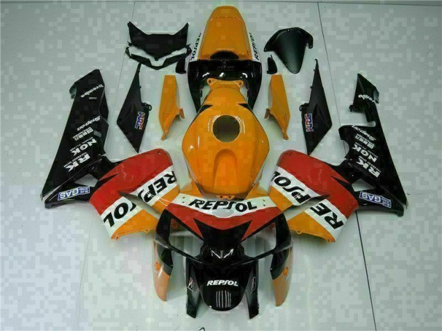 2005-2006 Orange Black Repsol Honda CBR600RR Motorbike Fairing UK 2005-2006 Orange Black Repsol Honda CBR600RR Motorbike Fairing UK