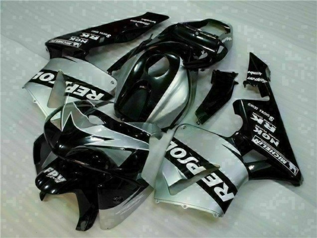 2005-2006 Black Silver Repsol Honda CBR600RR Motorcycle Fairings Kit UK 2005-2006 Black Silver Repsol Honda CBR600RR Motorcycle Fairings Kit UK