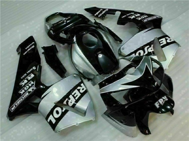 2005-2006 Black Silver Repsol Honda CBR600RR Motorcycle Fairings Kit UK 2005-2006 Black Silver Repsol Honda CBR600RR Motorcycle Fairings Kit UK