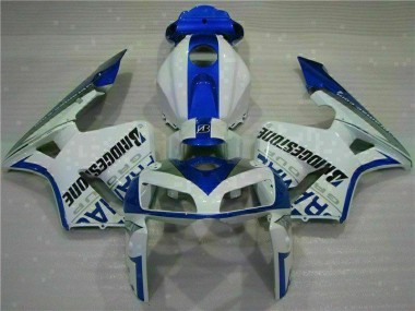 2005-2006 White Blue Honda CBR600RR Motorcycle Fairing Kits UK