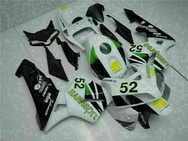 2005-2006 White Yellow Green 52 Honda CBR600RR Motorcycle Bodywork UK 2005-2006 White Yellow Green 52 Honda CBR600RR Motorcycle Bodywork UK