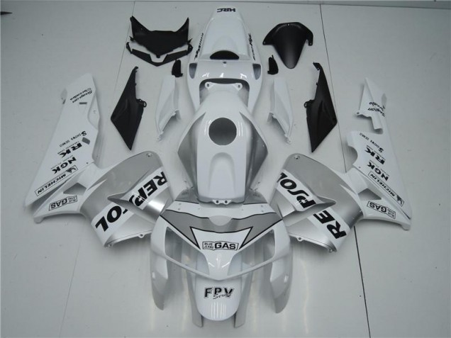 2005-2006 White Silver Black Repsol Honda CBR600RR Motorbike Fairing UK 2005-2006 White Silver Black Repsol Honda CBR600RR Motorbike Fairing UK
