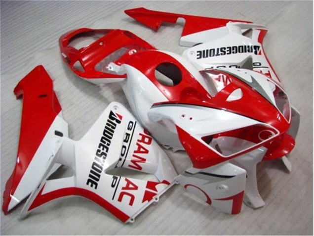 2005-2006 Red White Honda CBR600RR Bike Fairings UK 2005-2006 Red White Honda CBR600RR Bike Fairings UK