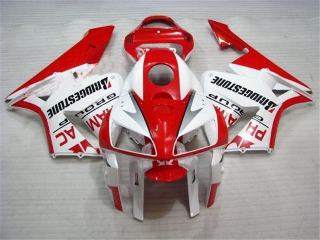 2005-2006 Red White Honda CBR600RR Bike Fairings UK 2005-2006 Red White Honda CBR600RR Bike Fairings UK