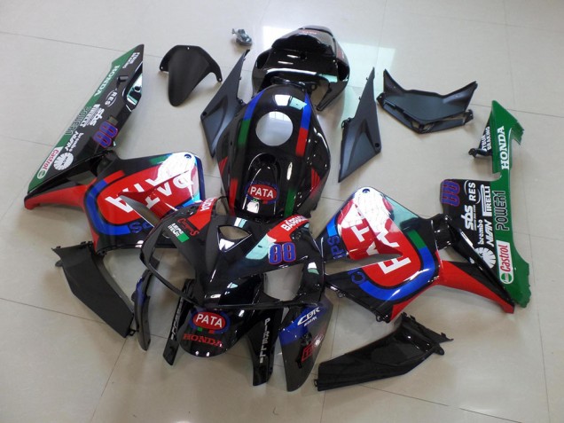 2005-2006 Black Red Pata Honda CBR600RR Motorbike Fairings UK 2005-2006 Black Red Pata Honda CBR600RR Motorbike Fairings UK