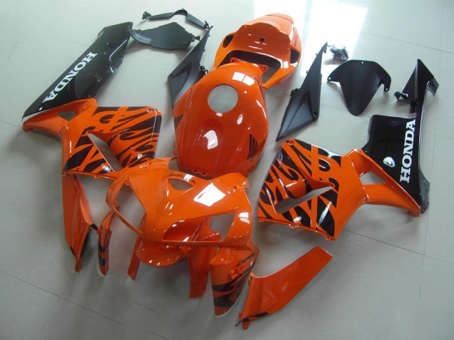 2005-2006 Orange Black Flame Honda CBR600RR Replacement Motorcycle Fairings UK 2005-2006 Orange Black Flame Honda CBR600RR Replacement Motorcycle Fairings UK