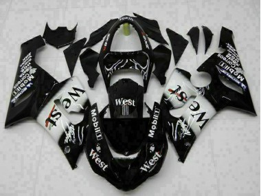 2005-2006 Black Kawasaki ZX6R Bike Fairings UK