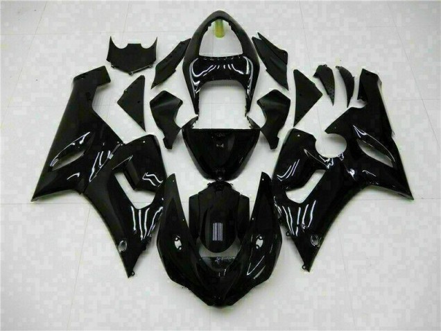2005-2006 Glossy Black Kawasaki ZX6R Motor Fairings UK 2005-2006 Glossy Black Kawasaki ZX6R Motor Fairings UK