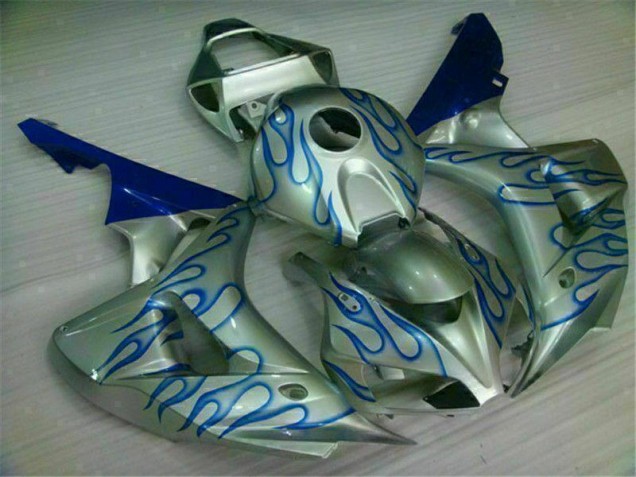 2006-2007 Blue Flame Silver Honda CBR1000RR Motorcycle Fairing Kits UK